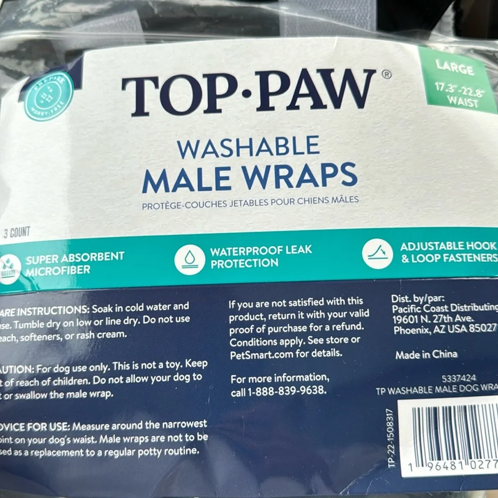 Top•Paw Washable Male Wraps